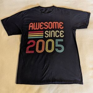 Black Graphic Tee - Awesome Since 2005